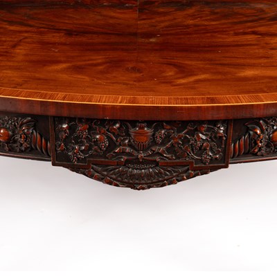 Lot 371 - A George III mahogany serving table of serpentine outline