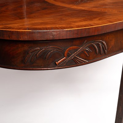 Lot 371 - A George III mahogany serving table of serpentine outline