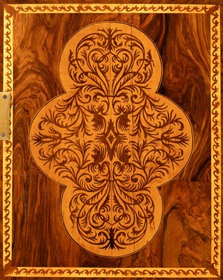 Lot 45 - A 17th Century walnut seaweed marquetry cabinet