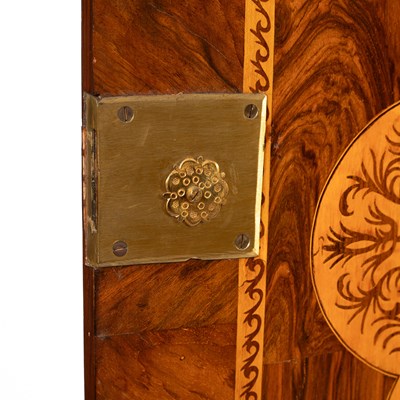 Lot 45 - A 17th Century walnut seaweed marquetry cabinet