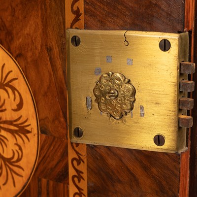 Lot 45 - A 17th Century walnut seaweed marquetry cabinet
