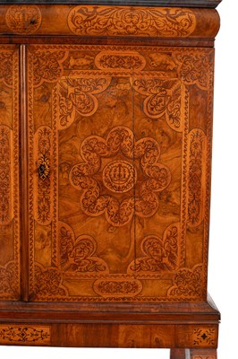 Lot 45 - A 17th Century walnut seaweed marquetry cabinet