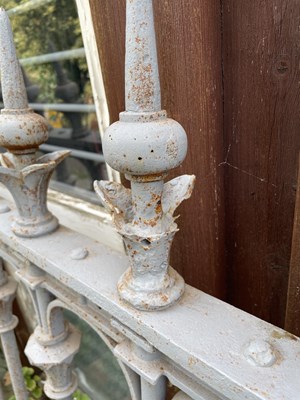 Lot 9 - A pair of 19th Century grey painted cast and wrought iron gates