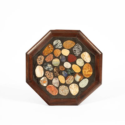 Lot 258 - A William IV rosewood and specimen marble table