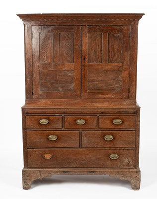 Lot 756 - A late 18th Century oak press