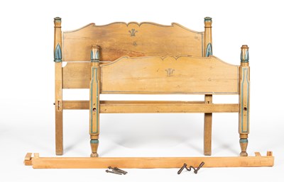 Lot 673 - A 19th Century painted single bed