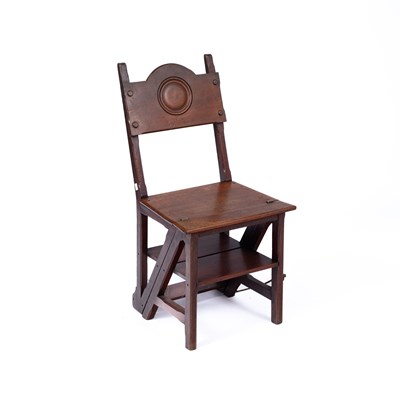 Lot 934 - An Arts & Crafts metamorphic library chair