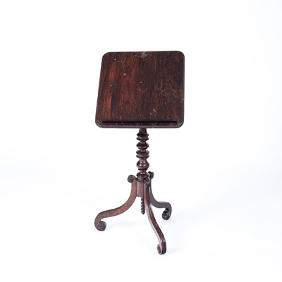 Lot 936 - A Regency rosewood telescopic reading table