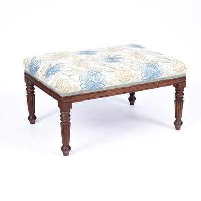 Lot 906 - A Victorian mahogany framed stool