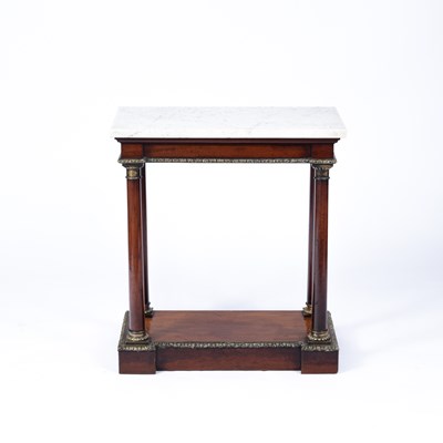 Lot 870 - A Regency mahogany gilt brass mounted console table