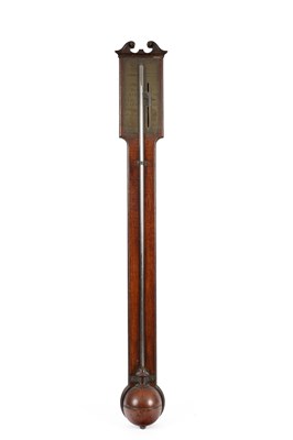Lot 1018 - A mahogany cased stick barometer