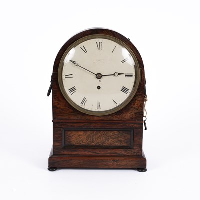 Lot 1019 - A mid 19th Century rosewood cased mantel timepiece