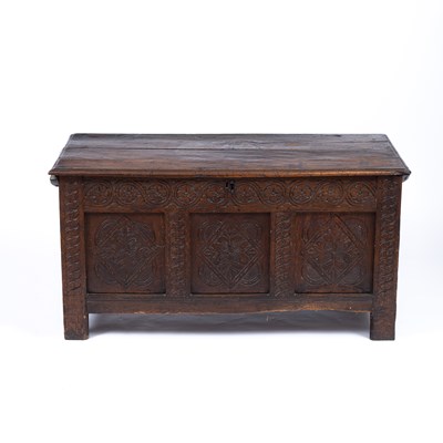 Lot 908 - A Jacobean oak chest