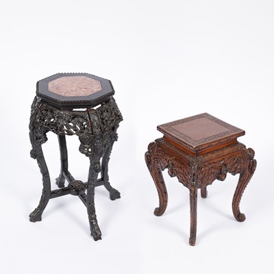 Lot 803 - Two Chinese vase stands