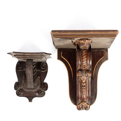 Lot 816 - A large carved wall bracket