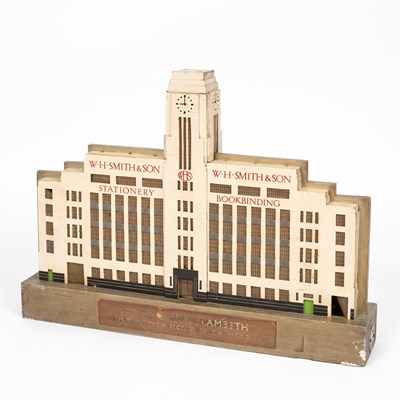 Lot 25 - An architectural model of the W. H. Smith building, Bridge House, Albert Embankment