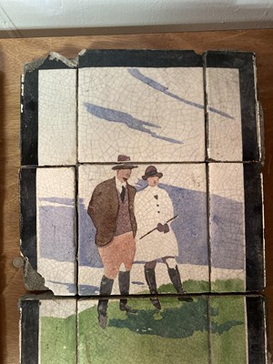 Lot 43 - Various complete, partially complete and fragmentary tiled display signs