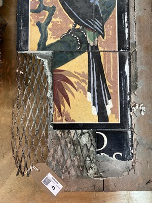 Lot 43 - Various complete, partially complete and fragmentary tiled display signs
