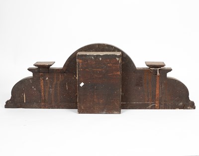 Lot 27 - An arched oak overdoor panel