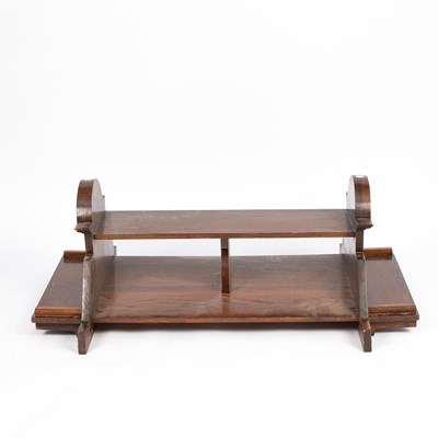 Lot 29 - A W. H. Smith branded table top newspaper or magazine oak display stand