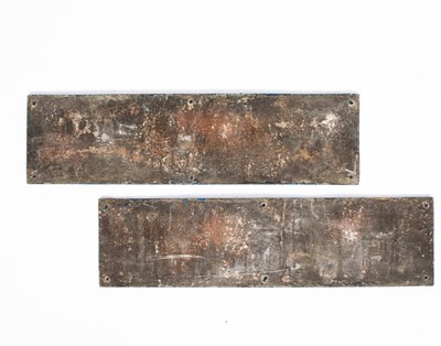 Lot 31 - Two cast iron advertising signs for W. H. Smith services