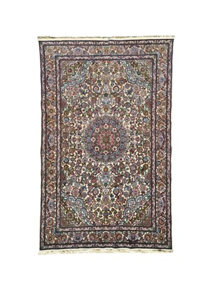 Lot 993 - A Kashan Souf part-silk and metal thread carpet