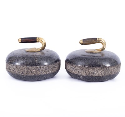 Lot 1260 - A pair of early 20th Century granite curling stones