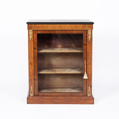 Lot 887 - A mahogany inlaid pier cabinet