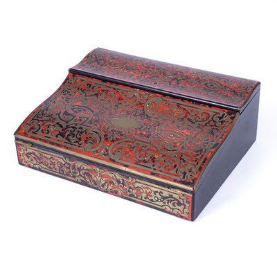 Lot 893 - A French Boulle work writing slope box