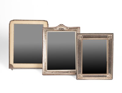 Lot 2 - Three silver-mounted easel-back photograph frames