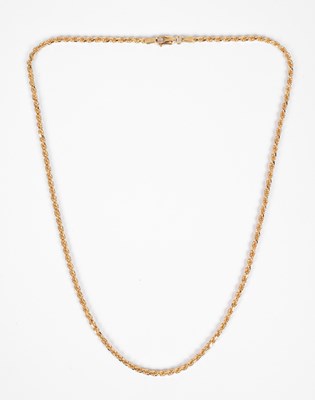 Lot 175 - An Italian 18k gold ropetwist necklace