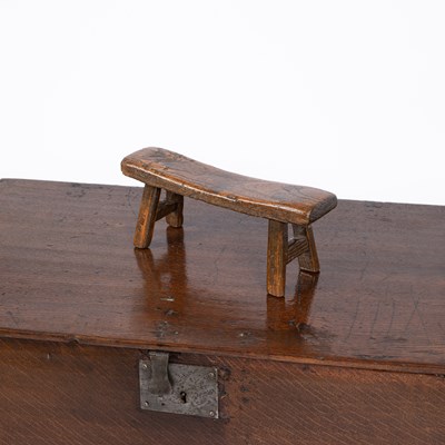 Lot 901 - A miniature oak stool