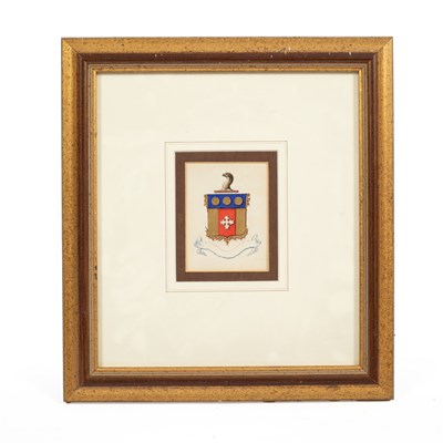Lot 1050 - A Victorian Armorial Watercolour, circa. 1850