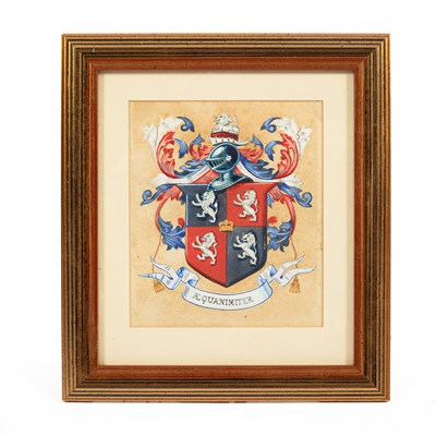 Lot 1052 - A Victorian Armorial watercolour