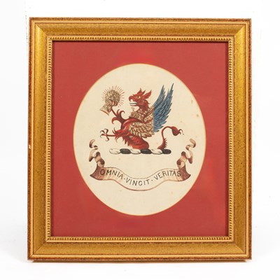 Lot 1054 - A Victorian heraldic crest
