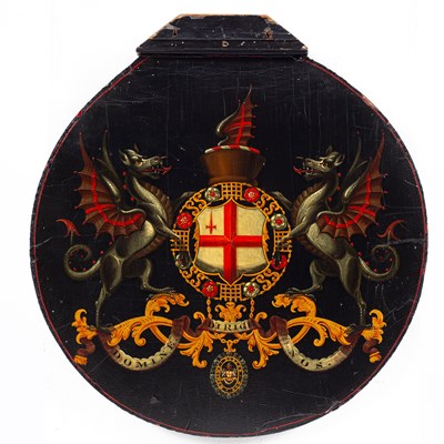Lot 1063 - An armorial coach panel