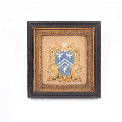 Lot 1068 - An armorial watercolour
