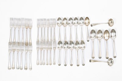 Lot 112 - A matched set of Old English pattern silver flatware