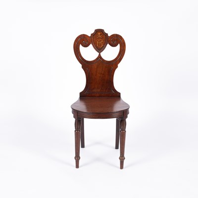 Lot 912 - A 19th Century mahogany hall chair