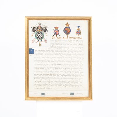 Lot 1049 - An early Victorian two-sided Grant of Arms
