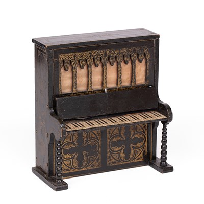 Lot 450 - An early Kestner dolls' house upright piano