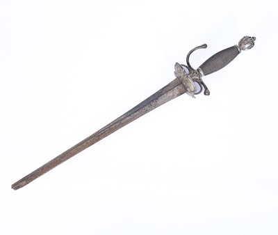 Lot 1280 - An English silver hilted smallsword