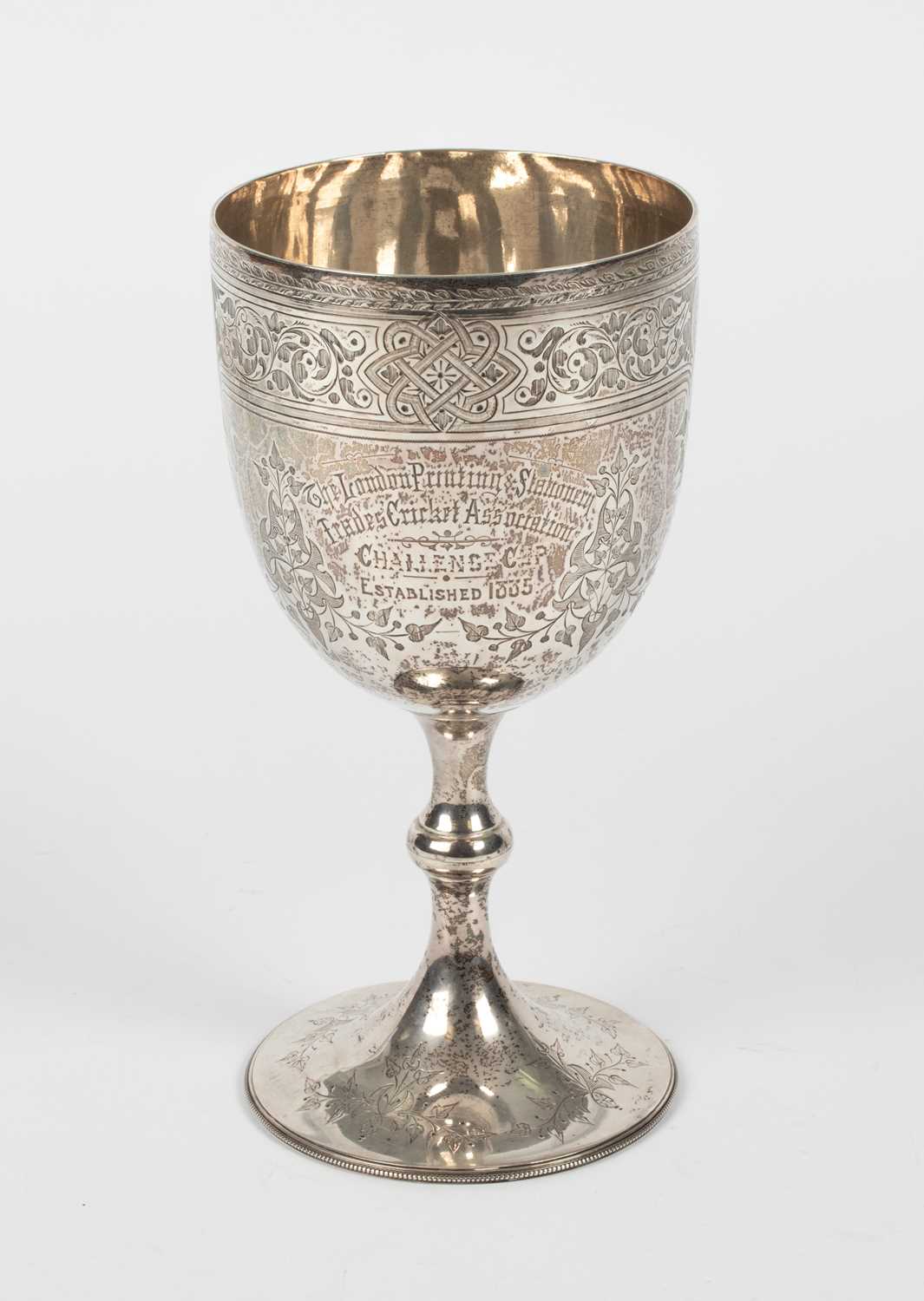 Lot 10 - A Victorian silver trophy cup
