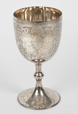 Lot 10 - A Victorian silver trophy cup