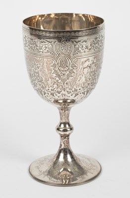 Lot 10 - A Victorian silver trophy cup
