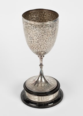 Lot 11 - A Victorian silver trophy cup