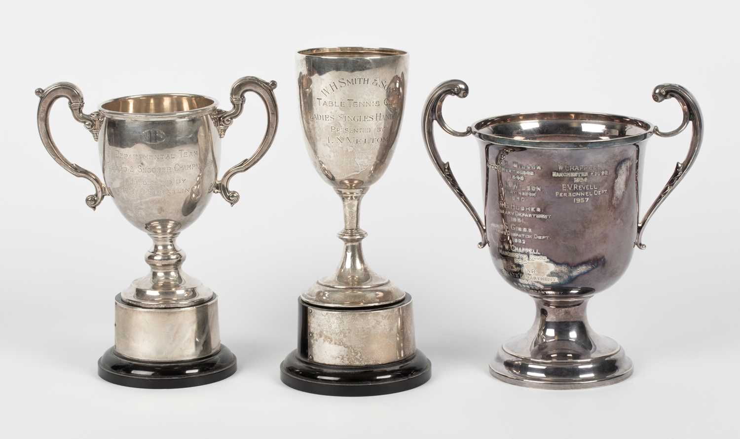 Lot 16 - Three silver trophy cups