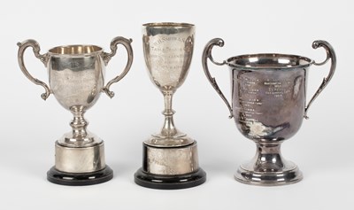 Lot 16 - Three silver trophy cups