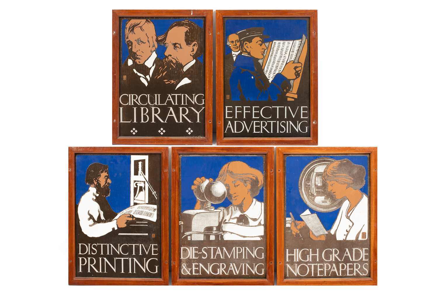 Lot 33 - Five W. H. Smith enamel advertising signs