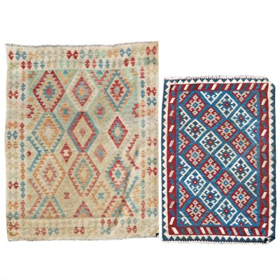 Lot 963 - Two modern kilim rugs